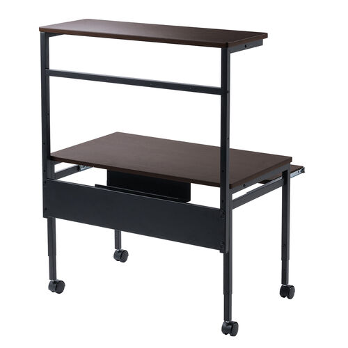 ローデスク（座デスク・パソコンデスク・高さ可変・スリム・幅850mm・奥行530mm・タップトレイ・スライダー・キャスター付き）