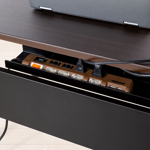 ローデスク（座デスク・パソコンデスク・高さ可変・スリム・幅850mm・奥行530mm・タップトレイ・スライダー・キャスター付き）