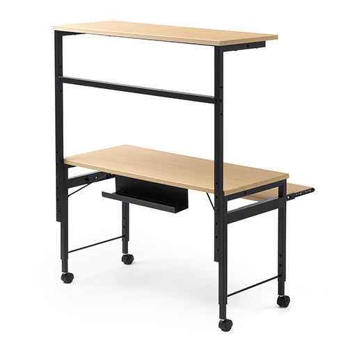 ローデスク（座デスク・パソコンデスク・高さ可変・スリム・幅900・奥行430・キャスター付き）