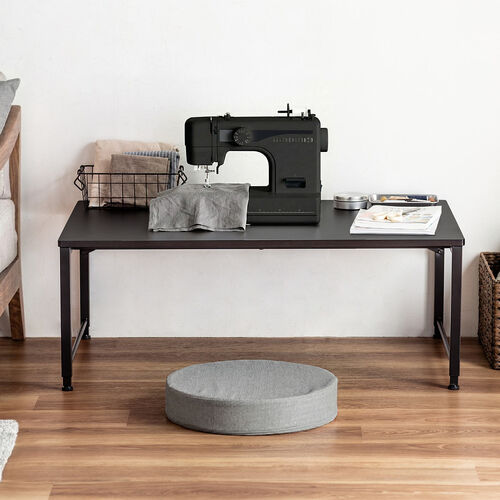 ローデスク（ローテーブル・高さ調整・5段階調整・幅100cm・奥行60cm・タップ受け・パソコンデスク・パソコンテーブル・ゲーミング・ブラック）