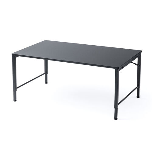 ローデスク（ローテーブル・高さ調整・5段階調整・幅100cm・奥行60cm・タップ受け・パソコンデスク・パソコンテーブル・ゲーミング・ブラック）