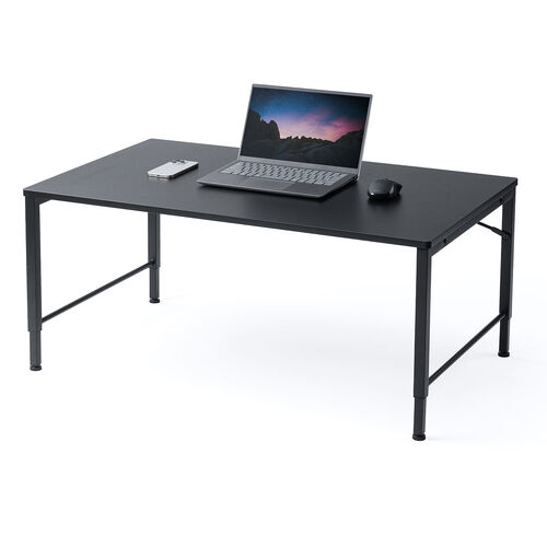 ローデスク（ローテーブル・高さ調整・5段階調整・幅100cm・奥行60cm・タップ受け・パソコンデスク・パソコンテーブル・ゲーミング・ブラウン）