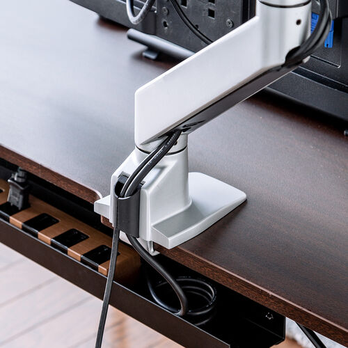 ローデスク（ローテーブル・横幅100cm・奥行60cm・高さ5段階・タップ受け・クランプ対応・ブラウン）