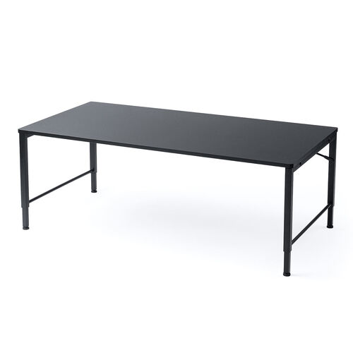 ローデスク（ローテーブル・高さ調整・5段階調整・幅120cm・奥行60cm・タップ受け・パソコンデスク・パソコンテーブル・ゲーミング・ブラック）