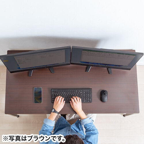 ローデスク（ローテーブル・高さ調整・5段階調整・幅120cm・奥行60cm・タップ受け・パソコンデスク・パソコンテーブル・ゲーミング・ブラック）