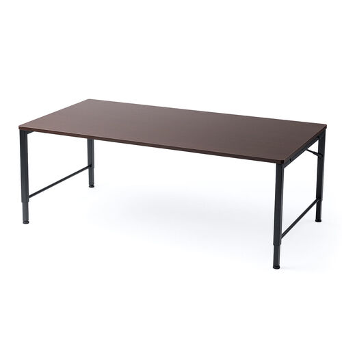 ローデスク（ローテーブル・高さ調整・5段階調整・幅120cm・奥行60cm・タップ受け・パソコンデスク・パソコンテーブル・ゲーミング・ブラウン）