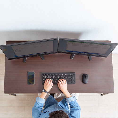 ローデスク（ローテーブル・高さ調整・5段階調整・幅120cm・奥行60cm・タップ受け・パソコンデスク・パソコンテーブル・ゲーミング・ブラウン）