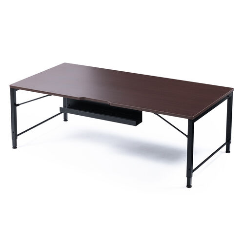 ローデスク（パソコン・ゲーミング・高さ調整・おしゃれ・おすすめ・ブラウン） DESKL017M