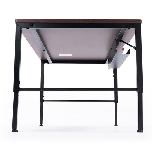 ローデスク（ローテーブル・高さ調整・5段階調整・幅120cm・奥行60cm・タップ受け・パソコンデスク・パソコンテーブル・ゲーミング・ホワイト）