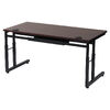 ローデスク（パソコンデスク・高さ調整・高さ38cm～58cm・6段階可変・幅90cm・奥行45cm・ケーブル配線口・タップ受け・ゲーミング・勉強机・ブラウン）