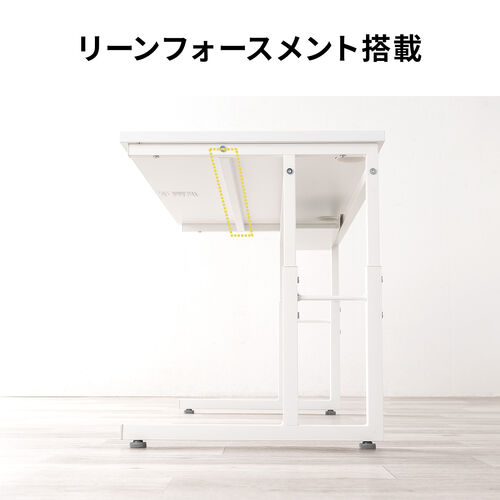 ローデスク（パソコンデスク・高さ調整・高さ38cm～58cm・6段階可変・幅90cm・奥行45cm・ケーブル配線口・タップ受け・ゲーミング・勉強机・ブラウン）