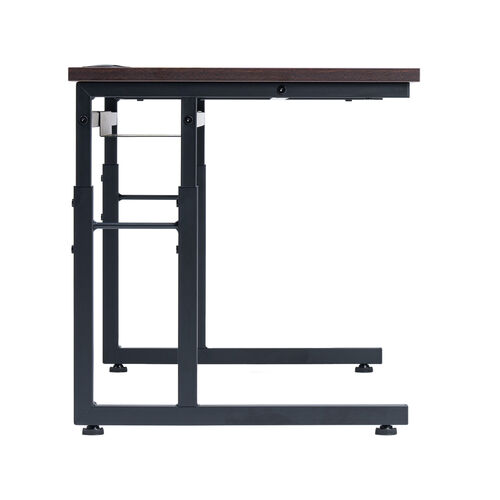 ローデスク（高さ調節可能・ケーブル配線口・パソコン・ゲーミング・アジャスタ・ブラウン） DESKL020M