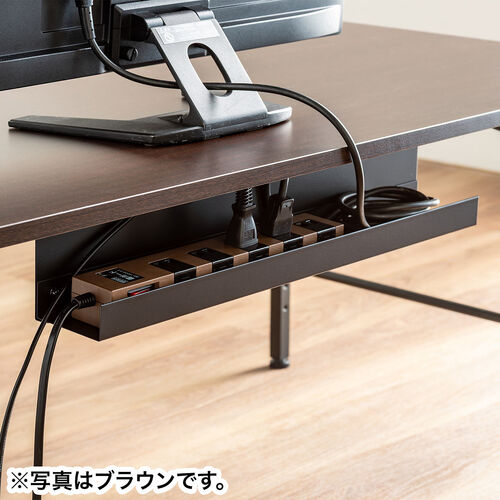 ローデスク ローテーブル 高さ調整 5段階調整 幅120cm 奥行45cm タップ受け パソコンデスク パソコンテーブル ゲーミング ブラック