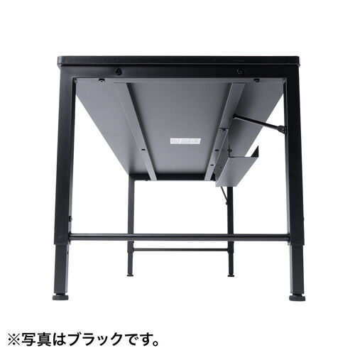 ローデスク（ローテーブル・高さ調整・5段階調整・幅120cm・奥行45cm・タップ受け・パソコンデスク・パソコンテーブル・ゲーミング・ブラウン）