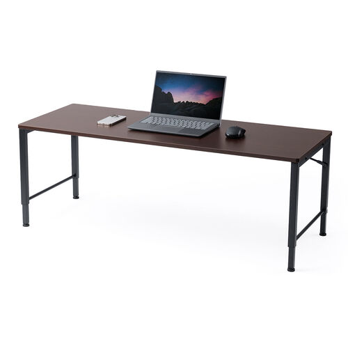 ローデスク（ローテーブル・高さ調整・5段階調整・幅120cm・奥行45cm・タップ受け・パソコンデスク・パソコンテーブル・ゲーミング・ブラウン）