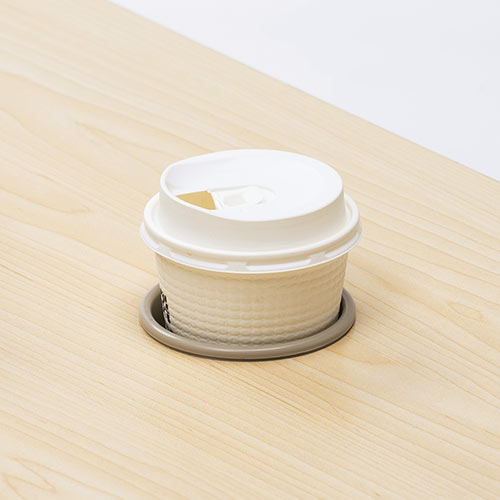 昇降式パソコンデスク（手動昇降・脚幅伸縮・傾斜変更可能・カップホルダー・多機能・W120×D60cm・薄い木目）