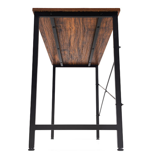 シンプルデスク（パソコンデスク・スリムデスク・平机・幅100cm・奥行45cm・木目調・ブラウン）