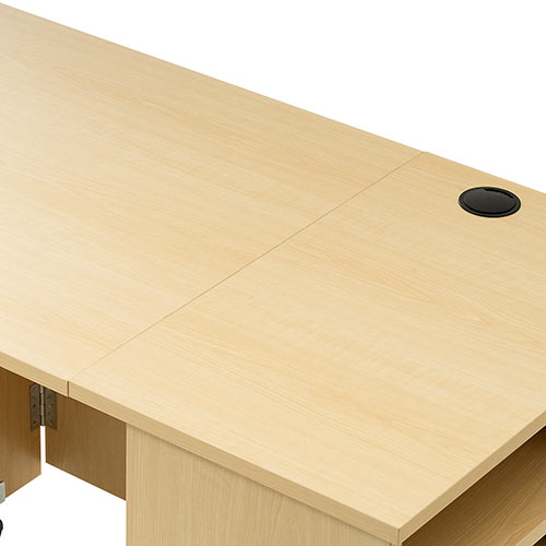 折りたたみデスク コンパクトデスク 折りたたみワゴン 作業台 リビング学習 テレワーク 拡張デスク キャスター付き 北欧 おしゃれ シンプル ライトブラウン