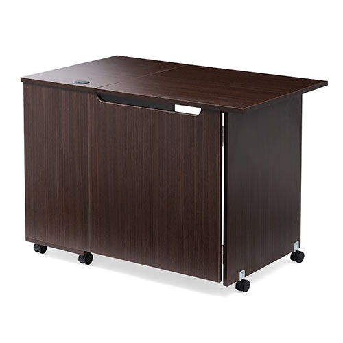 折りたたみデスク コンパクトデスク 折りたたみワゴン 作業台 リビング学習 テレワーク 拡張デスク キャスター付き 北欧 おしゃれ シンプル ブラウン