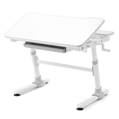 学習デスク（子供・コンパクト・ハンドル付・上下昇降・角度調整・幅98cm・奥行70.5cm・学習机）
