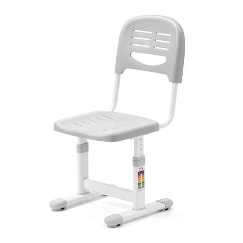 学習椅子（キッズ・子供・中学生・大人・座面高さ33～44cm・高さ確認用目盛り付き・背もたれ高さ2段階・簡単調整） DESKN017W
