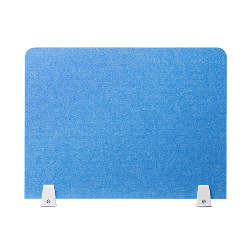 デスクパーティション（デスクトップパネル・フェルト・スタンド式・幅60cm・ライトブルー）