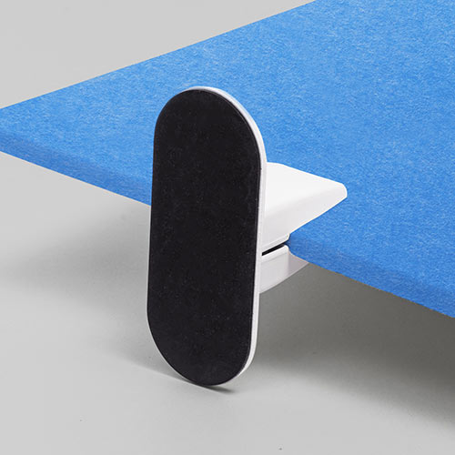 デスクパーティション（デスクトップパネル・フェルト・スタンド式・幅60cm・ライトブルー）