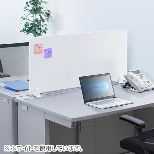 【アウトレット･訳あり・セール】デスクパーティション（デスクトップパネル・フェルト・スタンド式・幅100cm・ライトブルー）