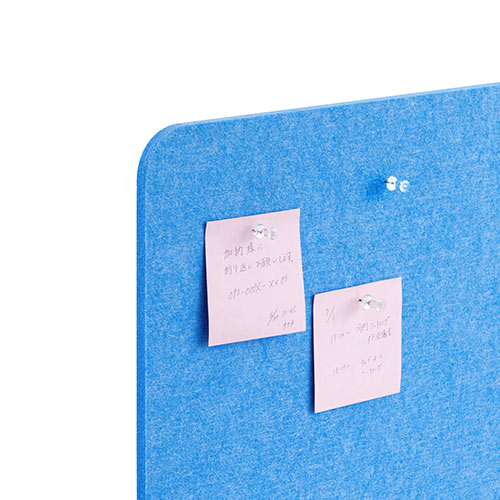 【アウトレット･訳あり・セール】デスクパーティション（デスクトップパネル・フェルト・スタンド式・幅100cm・ライトブルー）