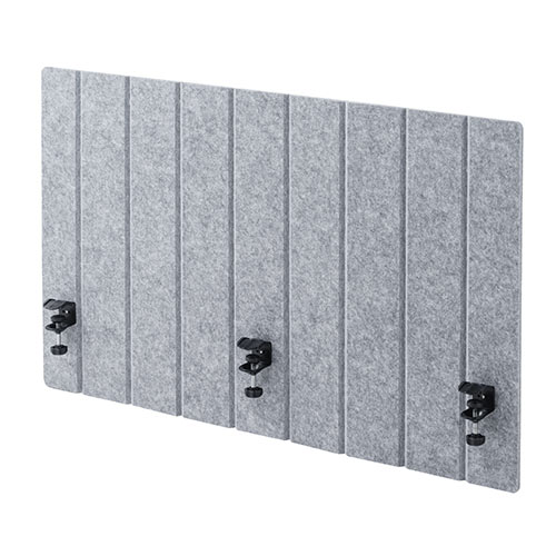 フェルトパーティション（デスクパネル・デスクパーテーション・クランプ取付・幅100cm・グレー）