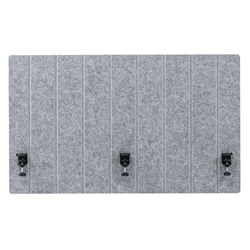 フェルトパーティション（デスクパネル・デスクパーテーション・クランプ取付・幅100cm・グレー）