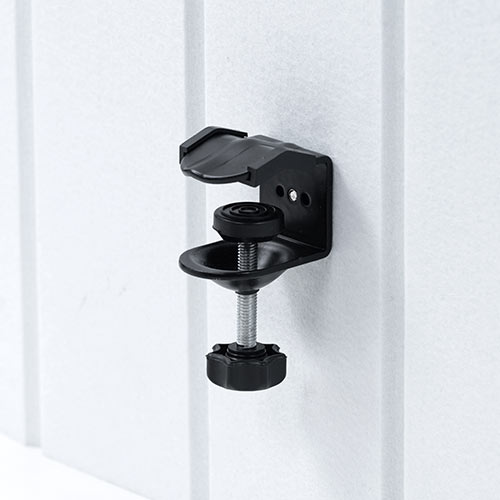 フェルトパーティション（デスクパネル・デスクパーテーション・クランプ取付・幅100cm・ホワイト）