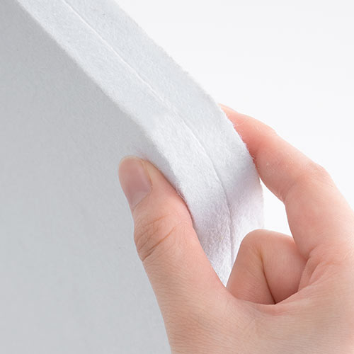 デスクトップパネル クランプ式（デスクパーテーション フェルト一型 幅600mm 設置時高さ503mm ホワイト）