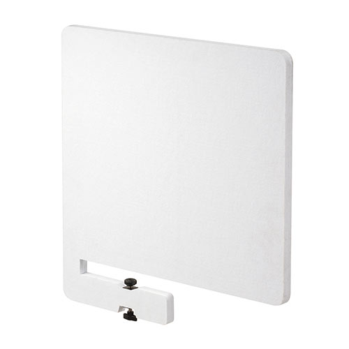 デスクトップパネル クランプ式（デスクパーテーション フェルト一型 幅600mm 設置時高さ503mm ホワイト）