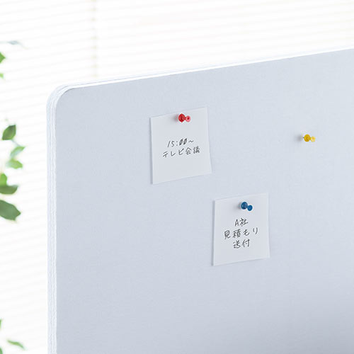 デスクトップパネル クランプ式（デスクパーテーション フェルト一型 幅600mm 設置時高さ503mm ホワイト）