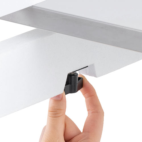 デスクトップパネル クランプ式（デスクパーテーション フェルト一型 幅600mm 設置時高さ503mm ホワイト）