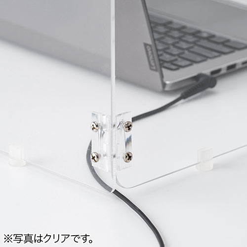 3面アクリルパーテーション（W800用 透明 オフィス 学校 折りたたみ