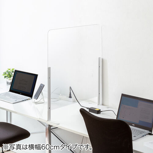 アクリルパーテーション　45×60×3 12枚 アクリル製卓上パーテーション（幅45cm・飛沫防止用・透明・高さ調整