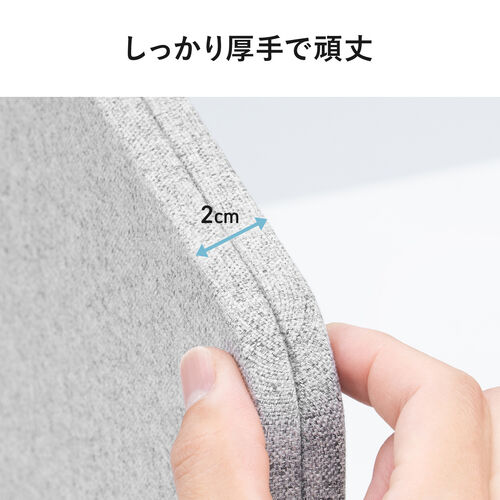 デスクトップパネル（クランプ式 幅60cm・設置時高さ30cm・集中環境づくり対応・卓上パーテーション・間仕切りパネル）