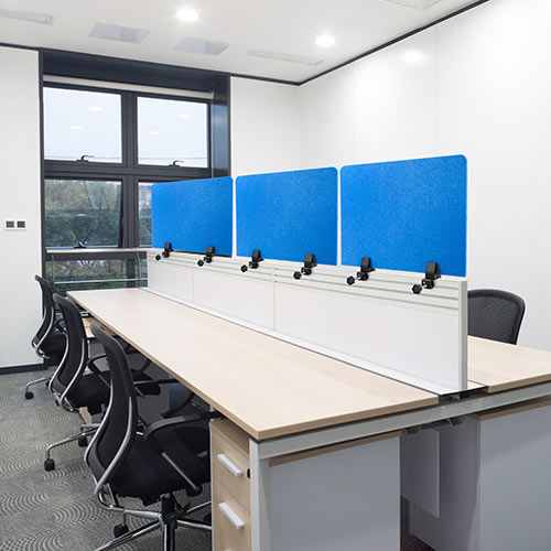 パーティション用クランプ台座 （デスク固定 2方向取付 仕切り板スタンド 2個セット ブラック）