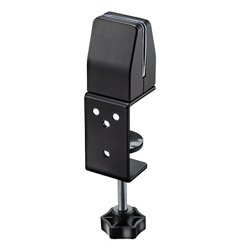 パーティション用クランプ台座 （デスク固定 2方向取付 仕切り板スタンド 2個セット ブラック）