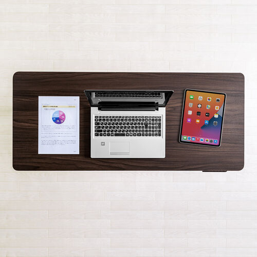 スタンディングデスク（電動昇降式・幅120cm・奥行51cm・木目・高さメモリー付き・座りすぎ防止） ERD025M サンワサプライ