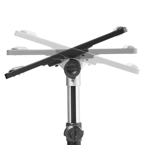 サイドテーブル(ノートパソコンデスク・高さ58～88㎝調整・角度無段階調整・テレワーク・在宅勤務・ベッド・ソファーサイド・ブラック)