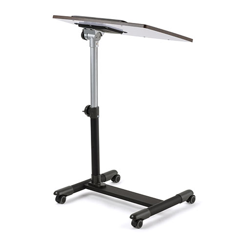 サイドテーブル(ノートパソコンデスク・高さ58～88㎝調整・角度無段階調整・テレワーク・在宅勤務・ベッド・ソファーサイド・木目調) ERD026M サンワサプライ