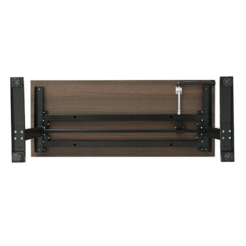 スタンディングデスク（手動タイプ・昇降式・幅120cm・奥行50cm・ブラウン木目・座りすぎ防止） ERD027M サンワサプライ