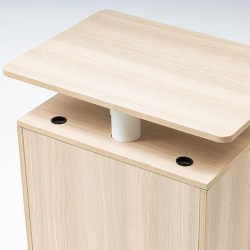 ガス圧昇降デスク 収納ボックス 引き出し付き スタンディングデスク 上下昇降デスク 幅70cm 奥行50cm キャスター付き