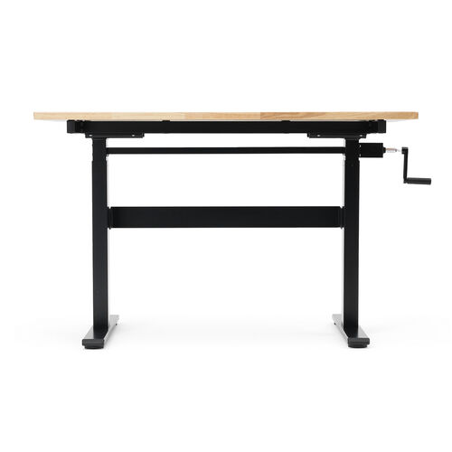 スタンディングデスク（作業台・手動昇降式・ラバーウッド・クランプ対応・幅120cm・奥行60cm・薄い木目） ERD035LM サンワサプライ