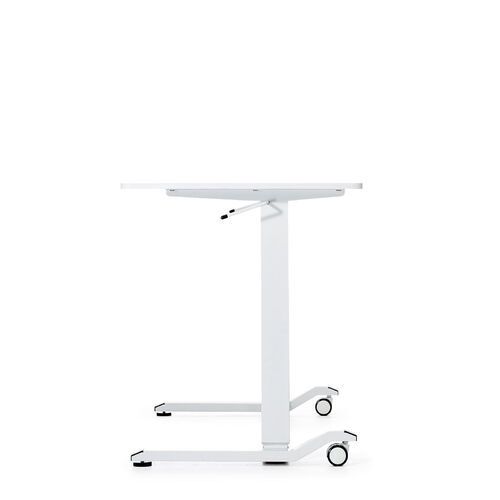 ガス圧式昇降デスク（幅120cm・奥行60cm・スタンディングデスク・軽量・作業台・座りすぎ防止・ホワイト）