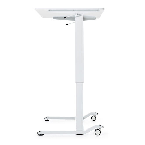 ガス圧式昇降デスク（幅120cm・奥行60cm・スタンディングデスク・軽量・作業台・座りすぎ防止・ホワイト）