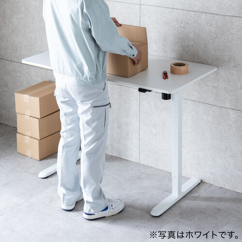 電動昇降デスク（昇降デスク・パソコンデスク・作業台・幅120cm・奥行60cm・高さ73cm～118cm・モニターアーム対応・スタンダードタイプ・ブラウン）